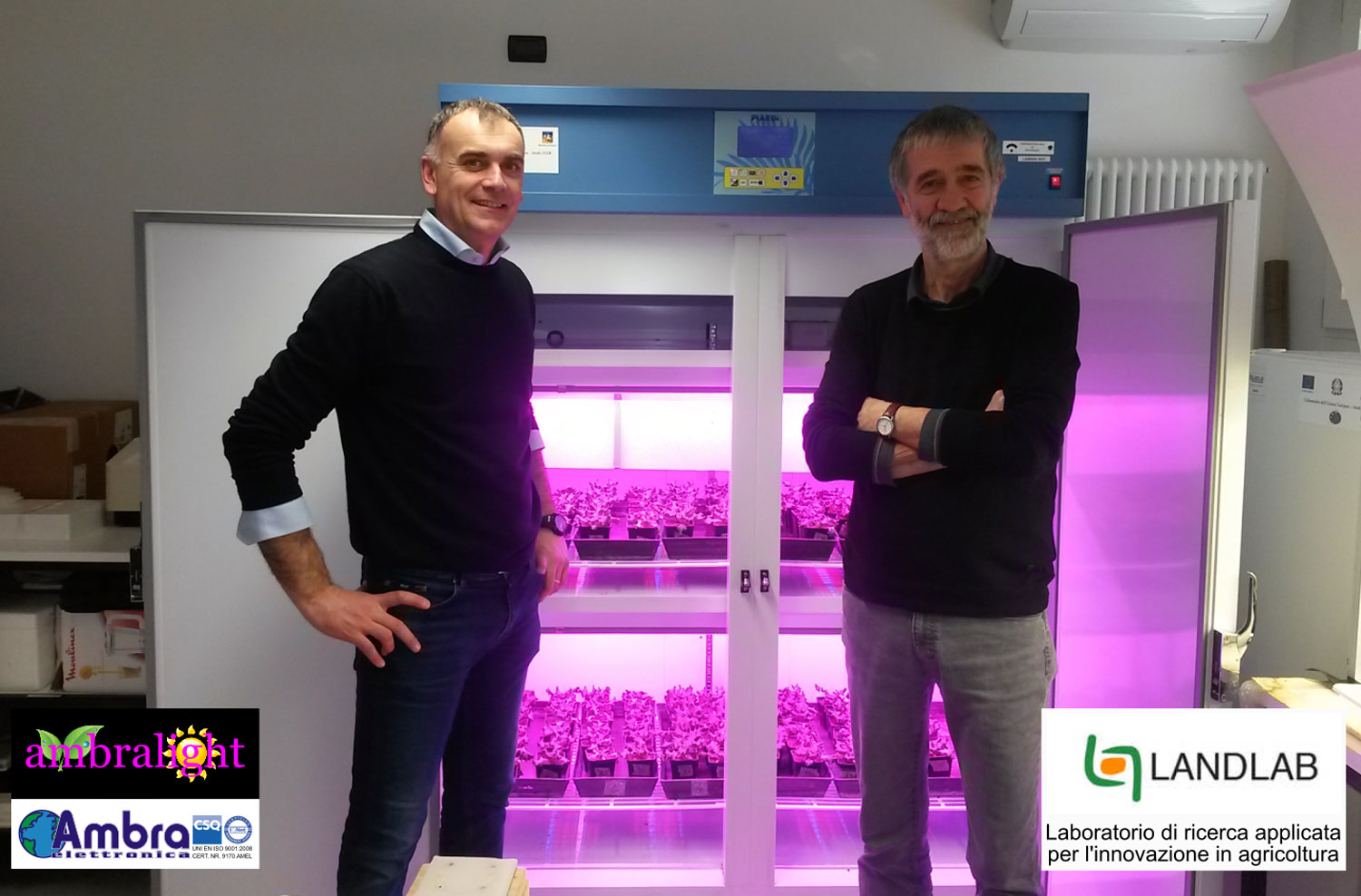 LandLab ricerca sulle piante: lampade LED per piante, LED grow light e illuminotecnica LED con spettro della luce ottimizzato.